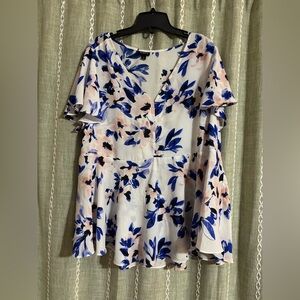 Blue Floral TORRID Blouse